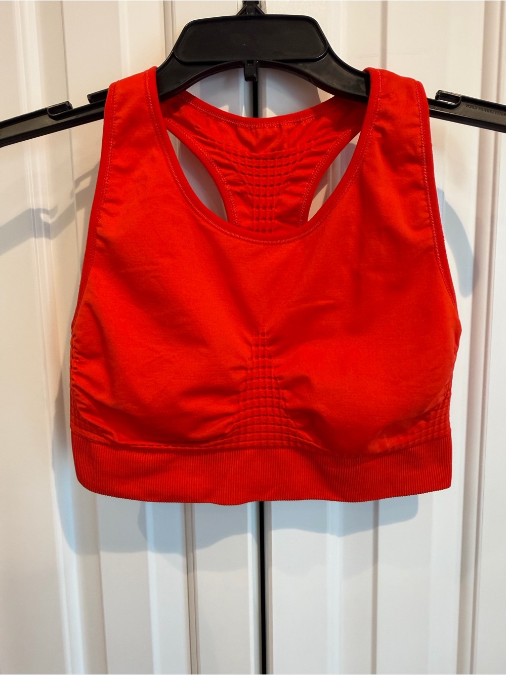 Sweaty Betty Bright Red stamina Seamless Racerback Sports Bra L Great Condition